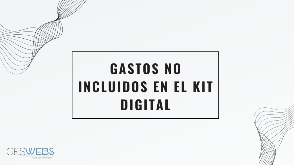 Gastos No Incluidos en el Kit Digital