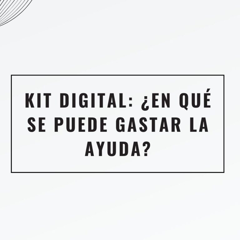 Kit Digital En qué se puede gastar la ayuda Kit Digital ¿En qué se puede gastar la ayuda?